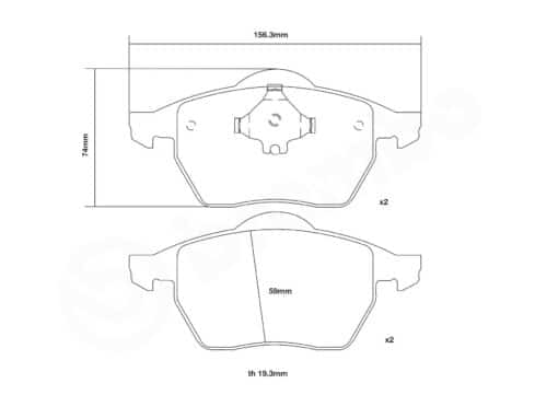 Plaquettes de freins - BREMBO - Audi TT coupé (8N3) 1.8T quattro – Image 3