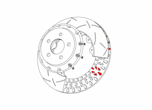 Disques de freins avant pointés/percés - DBA - Seat Leon (5F) Cupra ST 2.0 300cv – Image 3