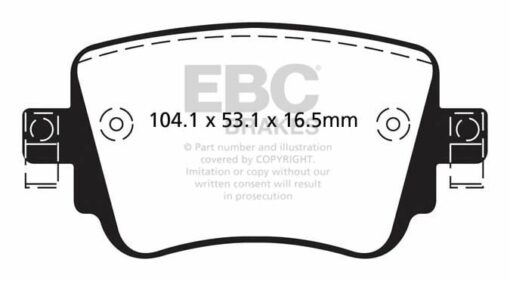 Plaquettes de freins AR Yellostuff - EBC - VW Polo (AW) 2.0TFSI GTI 200cv – Image 2