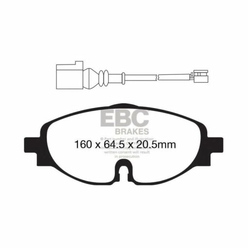 Plaquettes de freins AV Yellostuff - EBC - VW Polo (AW) 2.0TFSI GTI 200cv – Image 4