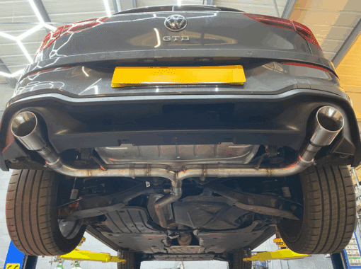 Échappement arrière non résonné - PIPE DYNAMICS - VW Golf 8 GTD 2.0 200cv