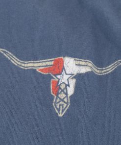 T-shirt Longhorn I Artwork bleu-gris WAGNER – 10102401OB0111 – Image 3