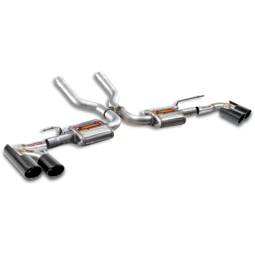 Silencieux arrière Racing D et G 2 x Ø 100 mm Gun Metal Grey SUPERSPRINT – Porsche Cayenne (II 958) – 248146