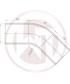 Durite silicone coudée 45° Ø80 mm noire WAGNER – 001004162 – Image 2