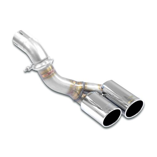 Tube adaptateur silencieux central OEM et sortie G 2 x Ø 80 SUPERSPRINT – Porsche 911 (997) Carrera 4 3.6i / Carrera S 4S 3.8i – 243436