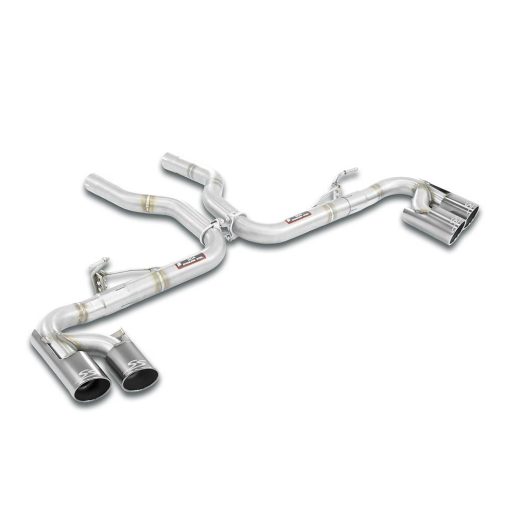 Tubes arrière sans silencieux D et G 2 x Ø 100 Gun Metal SUPERSPRINT – Porsche Cayenne (II 958) S 4.2 V8 TDI 385 ch – 245856
