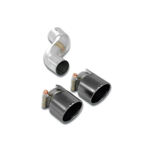 Embout de sortie droit double Ø 90 mm Gun Metal Grey SUPERSPRINT – Porsche 911 (991) – 247456