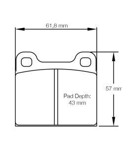 Plaquettes de frein arrière RSH 3 PAGID – Lamborghini Countach LP400 3.9 V12 375 ch – S4304H03001 – Image 2