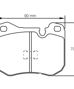 Plaquettes de frein avant RSH 42 PAGID – BMW Coupé / Lamborghini Countach LP400 – S4703H42001 – Image 2