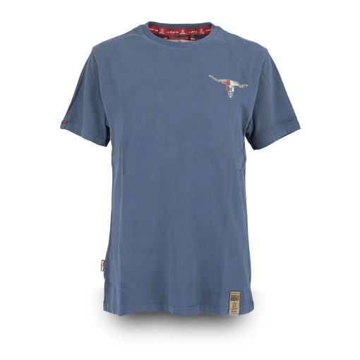 T-shirt Longhorn I Artwork bleu-gris WAGNER – 10102401OB0111
