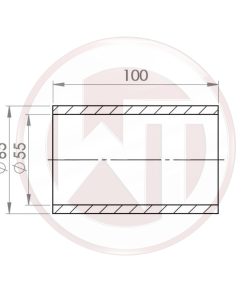 Manchon silicone droit Ø55 mm noir WAGNER – 001004163 – Image 2
