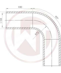 Durite silicone coudée 90° Ø55 mm noire WAGNER – 001004155 – Image 2