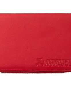Housse de carnet zippée en cuir rouge AKRAPOVIC – 800939
