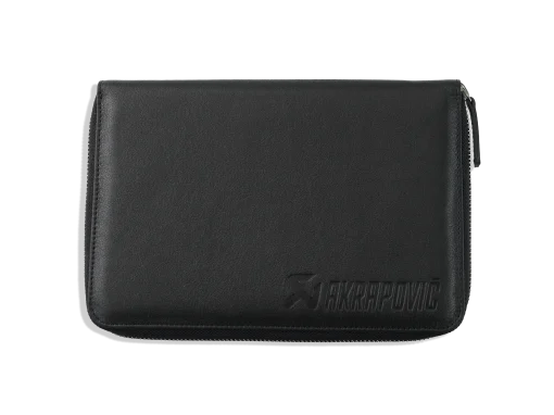 Housse de carnet zippée en cuir noir AKRAPOVIC – 800940