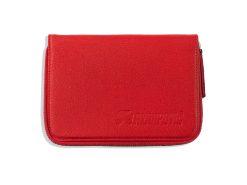 Petite housse de carnet zippée en cuir rouge AKRAPOVIC – 800941