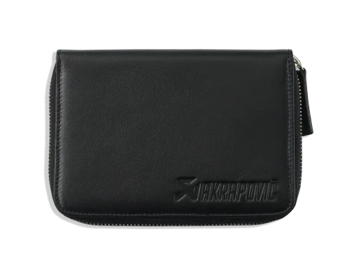 Petite housse de carnet zippée en cuir noir AKRAPOVIC – 800942