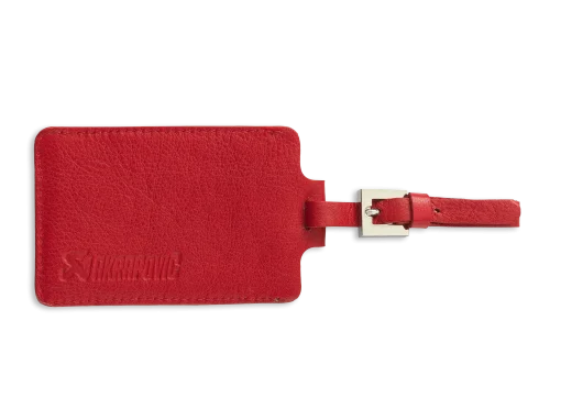 Étiquette de bagage en cuir rouge AKRAPOVIC – 800949