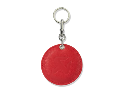 Porte-clés rond en cuir rouge AKRAPOVIC – 800951