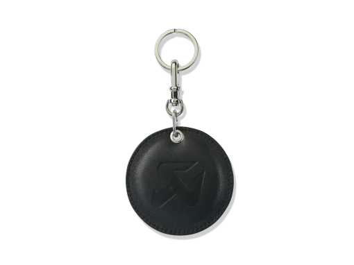 Porte-clés rond en cuir noir AKRAPOVIC – 800952