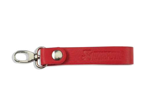 Porte-clés à boucle en cuir rouge AKRAPOVIC – 800953