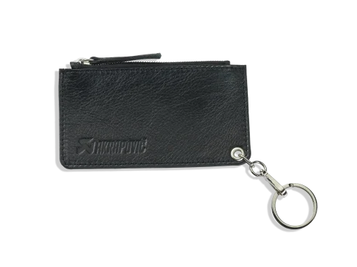 Porte-clés zippé en cuir noir AKRAPOVIC – 800956
