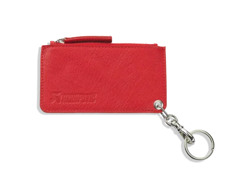 Porte-clés zippé en cuir rouge AKRAPOVIC – 800966