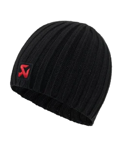 Bonnet côtelé noir logo rouge AKRAPOVIC – 801615