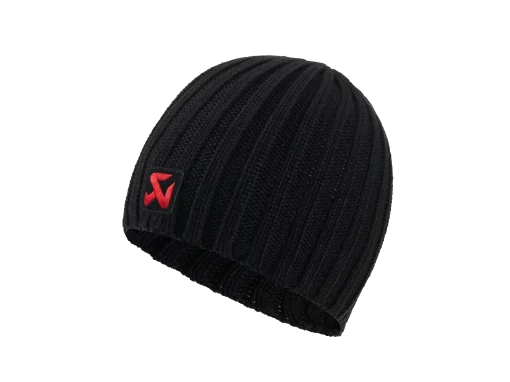 Bonnet côtelé noir logo rouge AKRAPOVIC – 801615