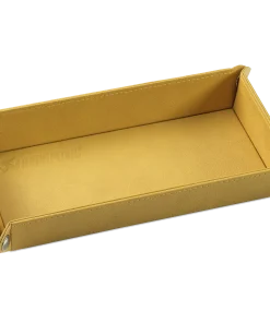 Vide-poche de bureau en cuir jaune AKRAPOVIC – 801733