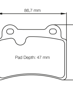 Plaquettes de frein arrière PAGID – Mitsubishi Lancer Evolution (X) 2.0T MIVEC 295 ch – T8069SP2001