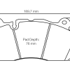 Plaquettes de frein avant PAGID – Ford Mustang Shelby (III) GT350 5.2 V8 533 ch – T8239SP2001