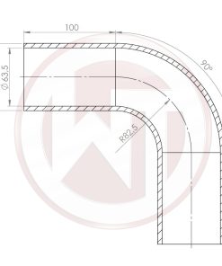 Durite silicone coudée 90° Ø 63.5 mm noire WAGNER – 001004156 – Image 2