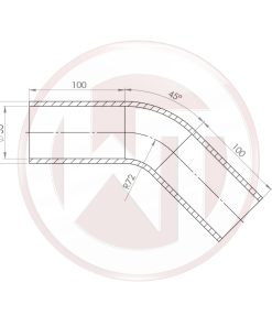 Durite silicone coudée 45° Ø55 mm noire WAGNER – 001004159 – Image 2