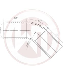 Durite silicone coudée 45° Ø 63.5 mm noire WAGNER – 001004160 – Image 2