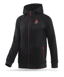 Sweat zippé à capuche Corpo noir et rouge homme AKRAPOVIC