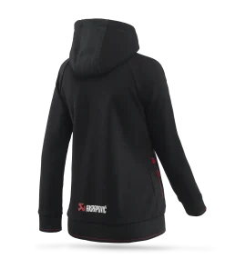 Sweat zippé à capuche Corpo noir et rouge femme AKRAPOVIC – Image 2