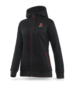 Sweat zippé à capuche Corpo noir et rouge femme AKRAPOVIC