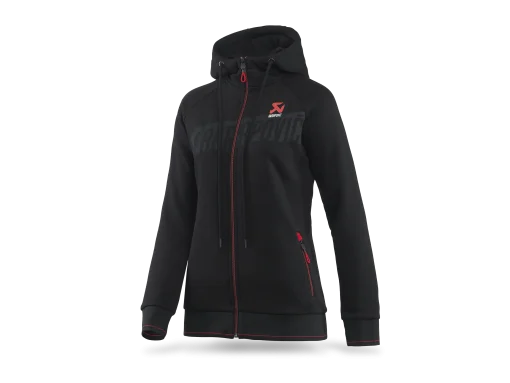 Sweat zippé à capuche Corpo noir et rouge femme AKRAPOVIC