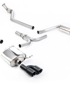 Ligne cat-back (4 sorties noires manuelle) MILLTEK – Audi A4 (B8) 2.0 TFSI