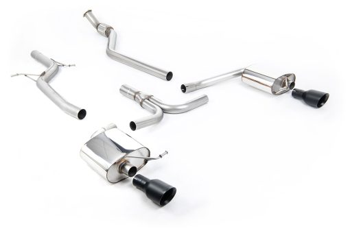 Ligne cat-back (2 sorties noires manuelle) MILLTEK – Audi A4 (B8) 2.0 TFSI