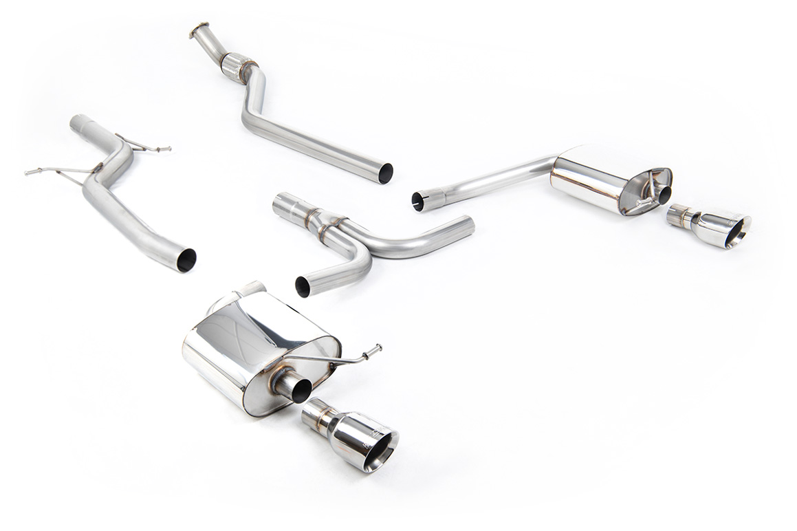 Ligne cat-back non résonnée (2 sorties GT-100 manuelle) MILLTEK – Audi A4 (B8) 2.0 TFSI – SSXAU626
