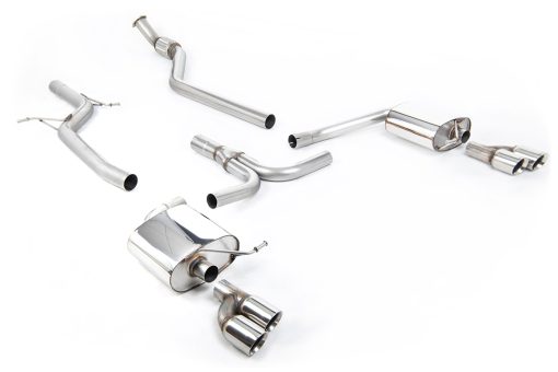 Ligne cat-back non résonnée (4 sorties GT-80 manuelle) MILLTEK – Audi A4 (B8) 2.0 TFSI – SSXAU627