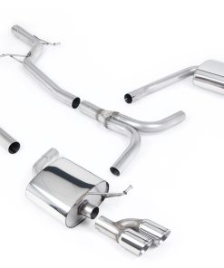 Ligne cat-back non résonnée (4 sorties GT-80 Tiptronic) MILLTEK – Audi A4 (B8) 2.0 TFSI – SSXAU630