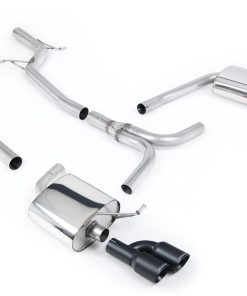 Ligne cat-back non résonnée (4 sorties noires Tiptronic) MILLTEK – Audi A4 (B8) 2.0 TFSI – SSXAU667