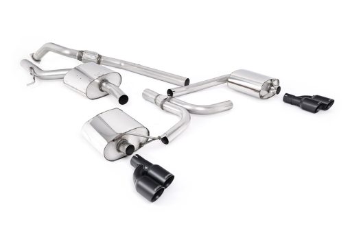 Ligne cat-back (4 sorties noires boîte automatique) MILLTEK – Audi A4 / A5 – SSXAU665