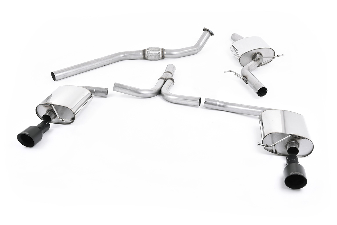 Ligne cat-back 2.0 TFSI S line auto (double sortie noire) MILLTEK – Audi A4 / A5 – SSXAU436