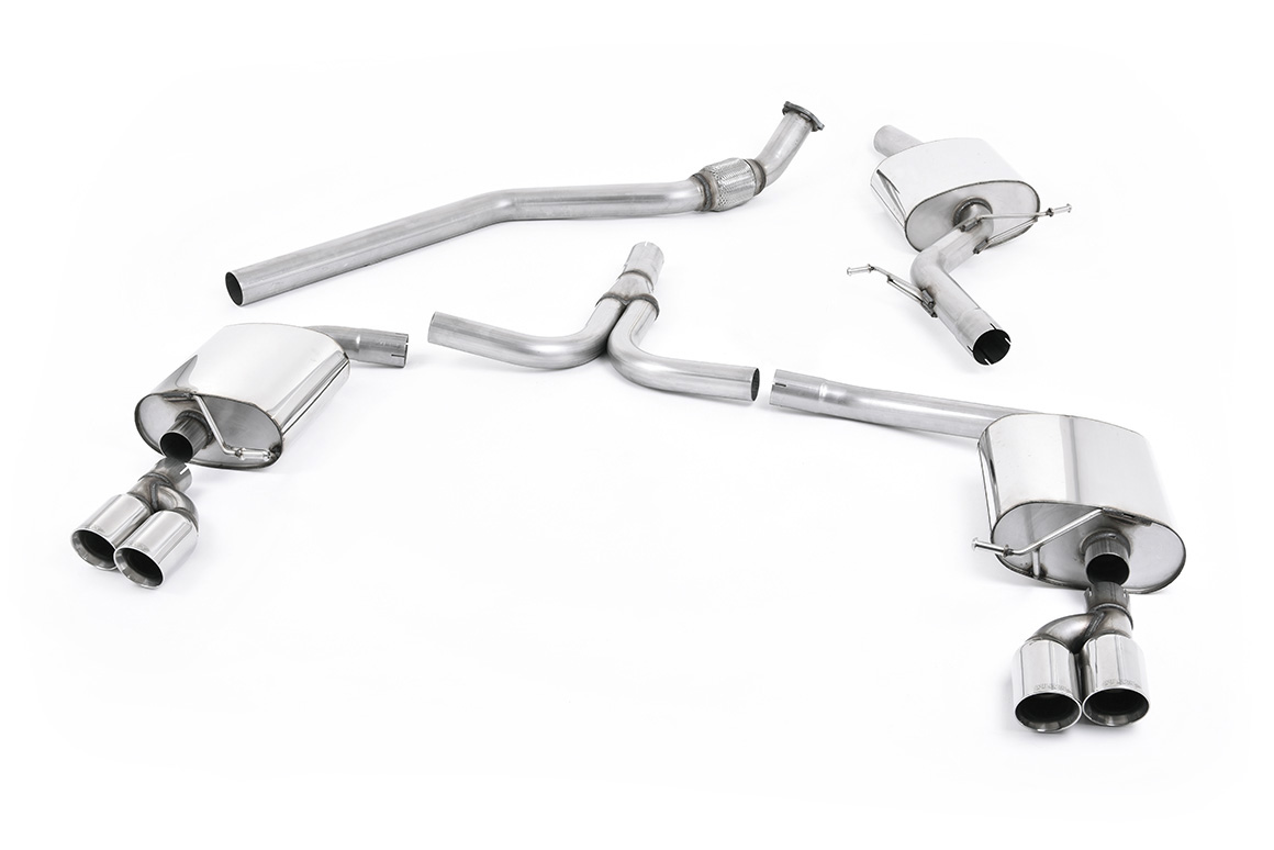 Ligne cat-back 2.0 TFSI S line auto (4 sorties GT80) MILLTEK – Audi A4 / A5 – SSXAU303