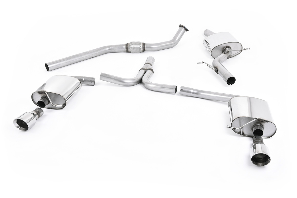 Ligne cat-back 2.0 TFSI S line auto (2 sorties GT100 polies) MILLTEK – Audi A4 / A5 – SSXAU302