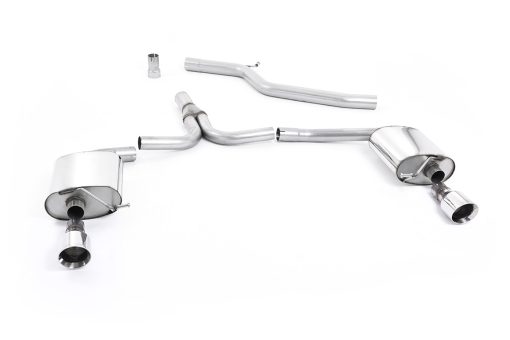 Ligne cat-back 2.0 TDI (double sortie polie) MILLTEK – Audi A5 (8T) 2.0 CR TDI – SSXAU298