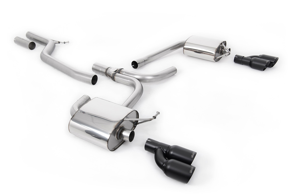 Ligne cat-back (4 sorties noires 3.0 TDI) MILLTEK – Audi A4 / A5 – SSXAU662